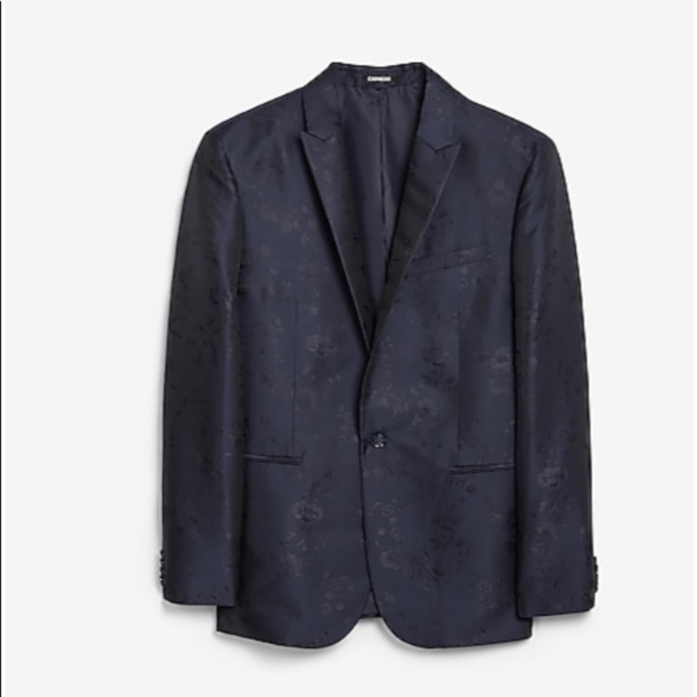 EXPRESS Slim Floral Tuxedo Jacket